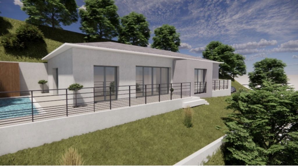Villa neuve Bastia Agliani – Villa Parc Louisa piscine