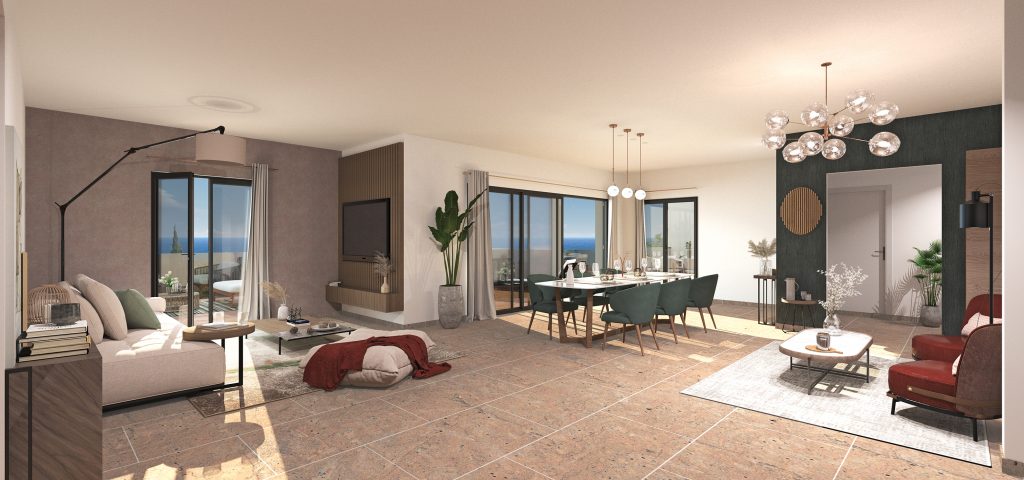 Vue intérieure Résidence Saint-Paul Solenzara – Appartement neuf vue mer Corse