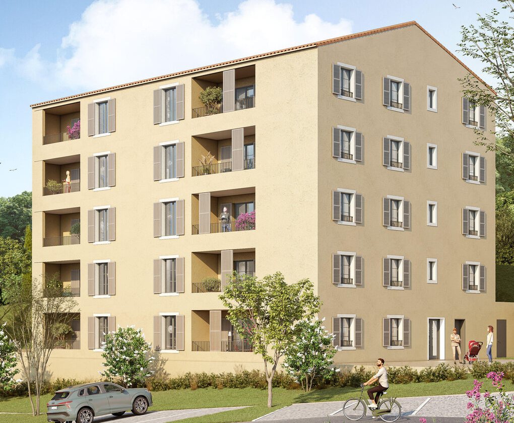 Appartement neuf à Corte : façade de la résidence Le Parc du Casinu